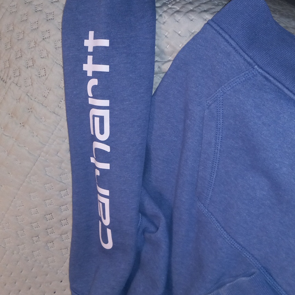 Carhartt Blue Hoodie Sweatshirt - Picture 3 of 4